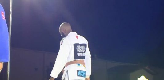 Antoine Evans Black Belt punched in a face and kicked out of gym