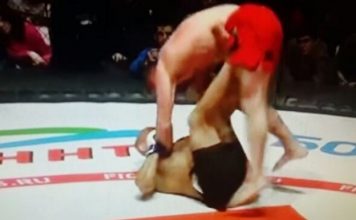 Awesome helicopter armbar in MMA in Russia