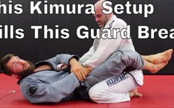 Kimura setup for white belts to stop guard break and pass