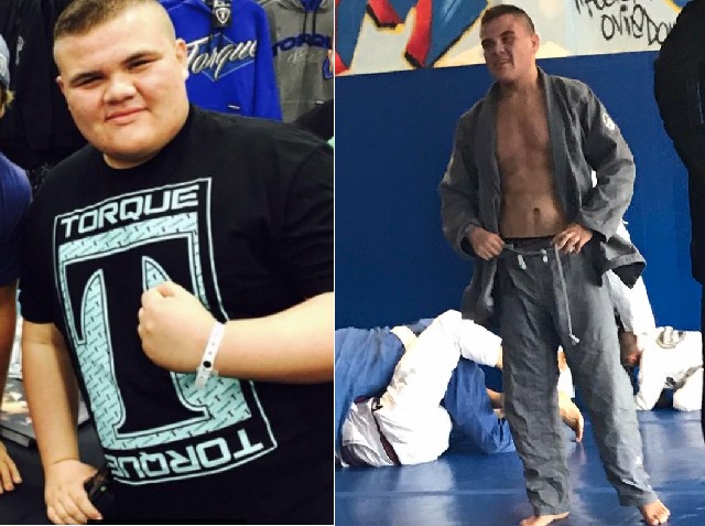 Dillon Hinojosa Before After weight loss jiu jitsu bjj