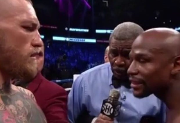 Secret microphone captures what ref really said to Conor and Floyd