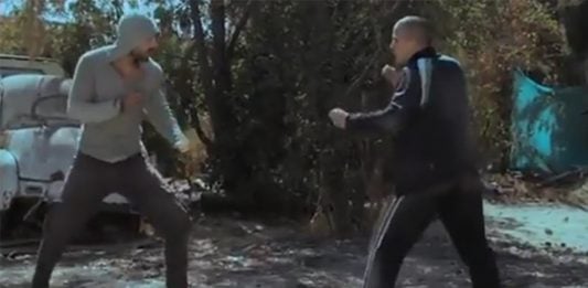 Realistic jiui jitsu in movie scene