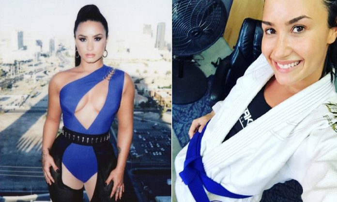 Demi Lovato shows off a slick armbar on BJJ champion