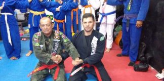 35 year old Clayton Silva promoted to a Red Belt by Ubitaran Cordeiro