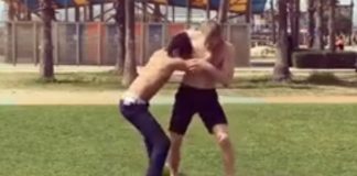 BJJ Black Belt Challenged Cocky Wrestler At The Beach