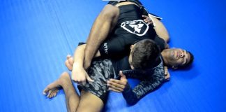 Inverted Triangle from Side Control Bottom as Escape