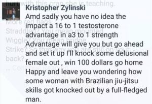woman are too weak Krystopher Zyllinkski
