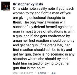 woman are too weak Krystopher Zyllinkski