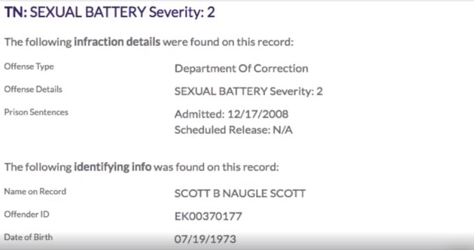 Scott Naugle convicted for Sexual Battery