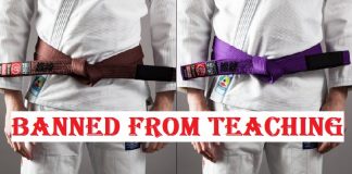 purple belt brown belt banned from teaching