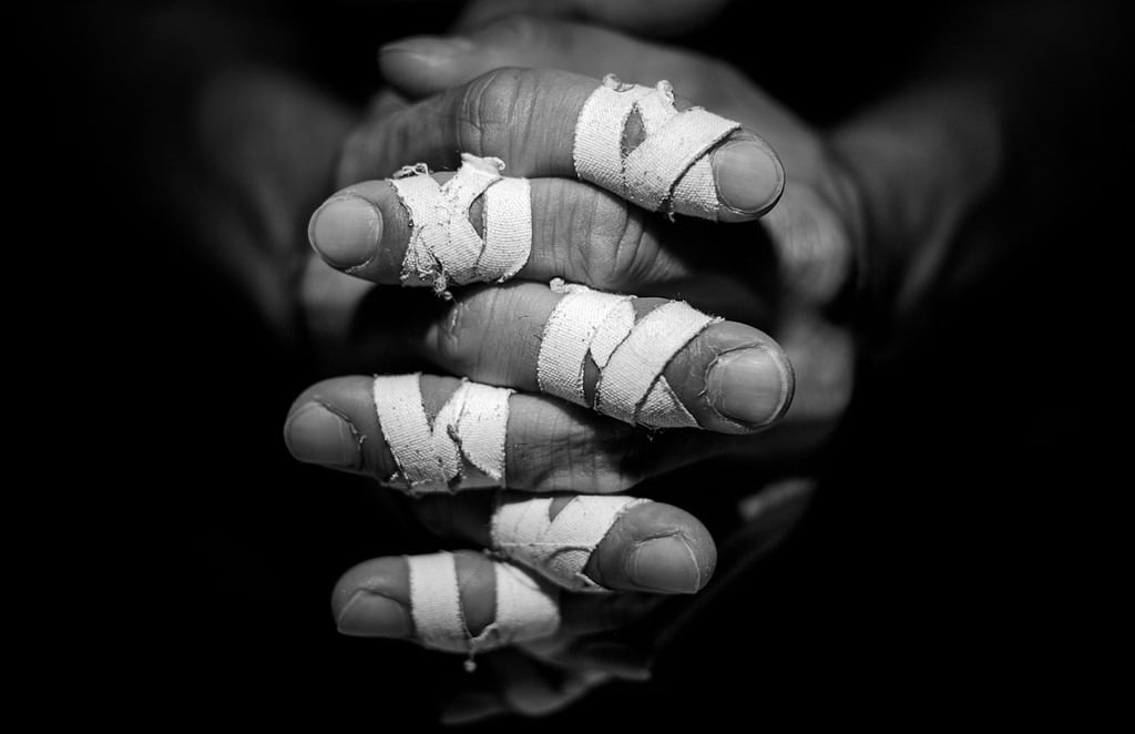 White PowerTrain Finger Tape for BJJ Brazilian Jiu-Jitsu Judo & Crossfit 