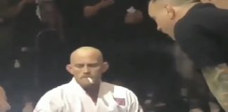 Jeff Glover Smoking Weed Between Rounds in BJJ match