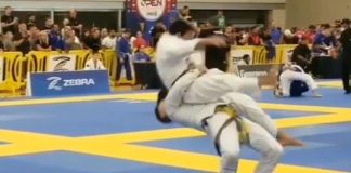 Brown Belt Knocking out His Opponent With Crazy SUPLEX at IBJJF Austin