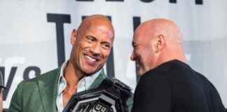 Dwayne the rock Johnson on Miocic