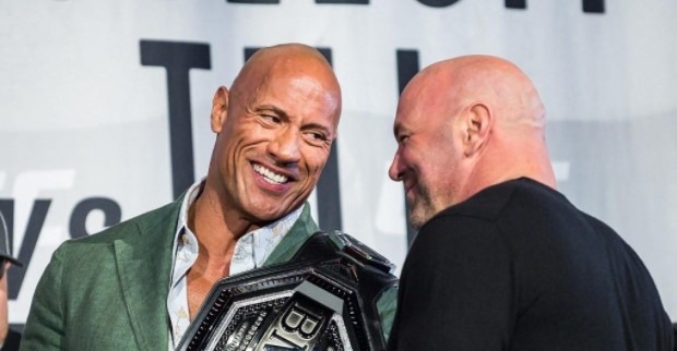 Dwayne the rock Johnson on Miocic