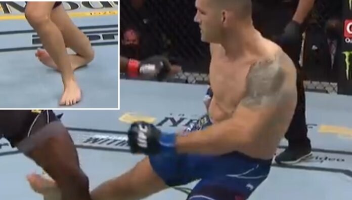 Chris Weidman Broke His Own Leg in the First Seconds of Fight at UFC 261