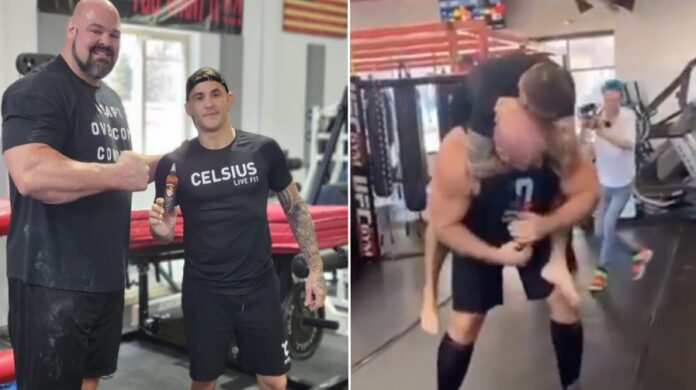 Dustin Poirier Rolling With Four-Time World Strongest Man as he Prepares for Conor McGregor