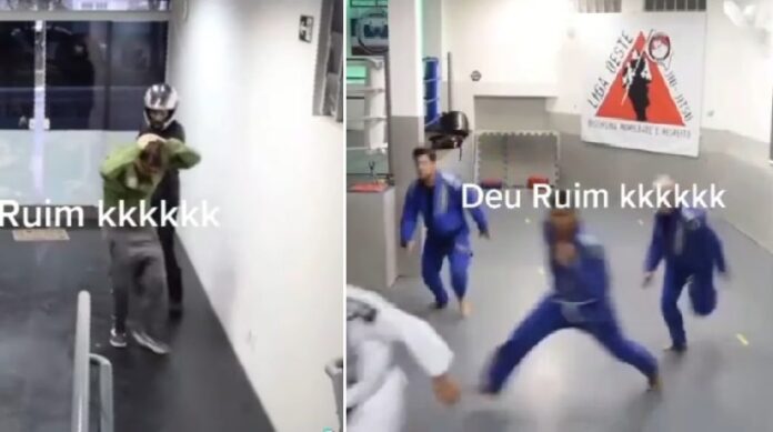 Guy Tries to Rob Brazilian Jiu-Jitsu Academy, What a Bad Idea