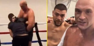 (Video) Nick Diaz Spars Tyson Fury in Grappling and Boxing Ahead of His Rumored Comeback