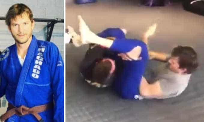 Watch BJJ Brown Belt Ashton Kutcher Sparring With Craig Jones