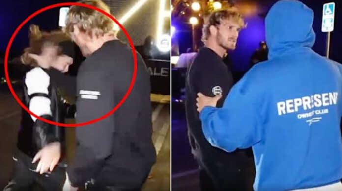 Logan Paul Hit Guy in Front of the club