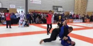 Black Belt puts himself into a triangle just to take back and submit his opponent