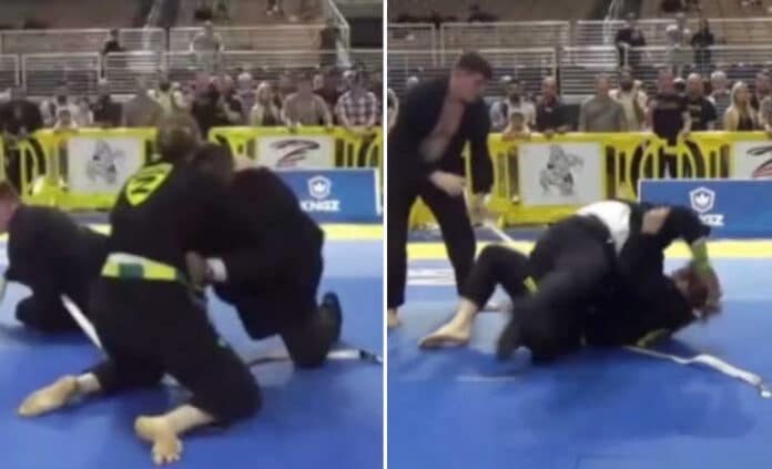 White Belt Attacks Referee After Being Choked Out