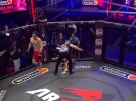 (VIDEO) MMA Fighter Submits Himself