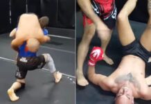TikToker Challenges a Professional MMA fighter and FAILS. Teammate tried to separate them but with no success.