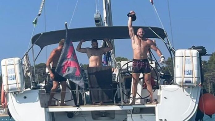 Jiri Prochazka on a yacht in Croatia