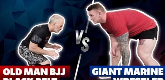 old BJJ black belt vs. wrestler