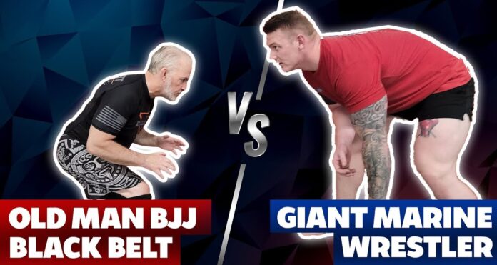 old BJJ black belt vs. wrestler