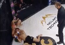Rolling Ninja Choke in MMA Match (video)