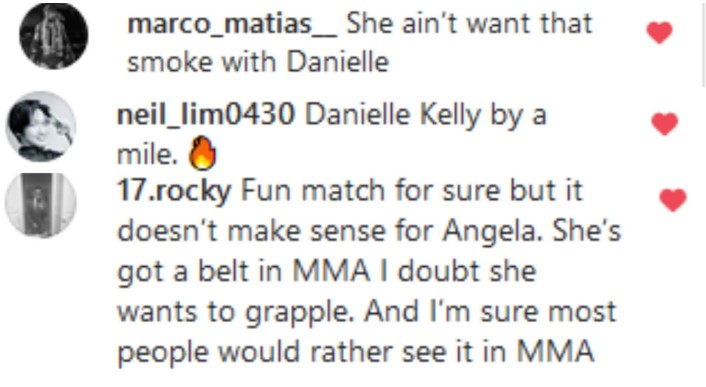 Danielle kelly vs Angela lee grappling match