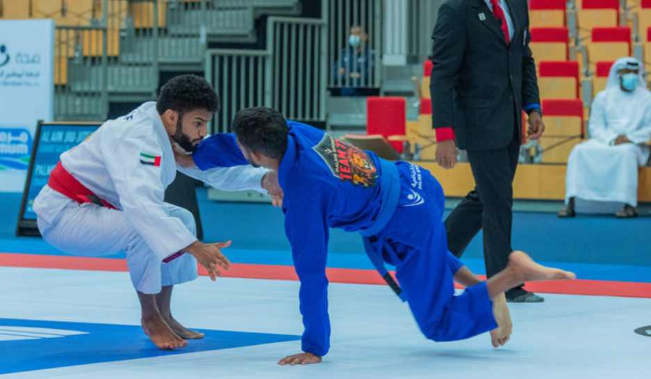 Blue belts competing at UAEJJF Worlds in Abu Dhabi