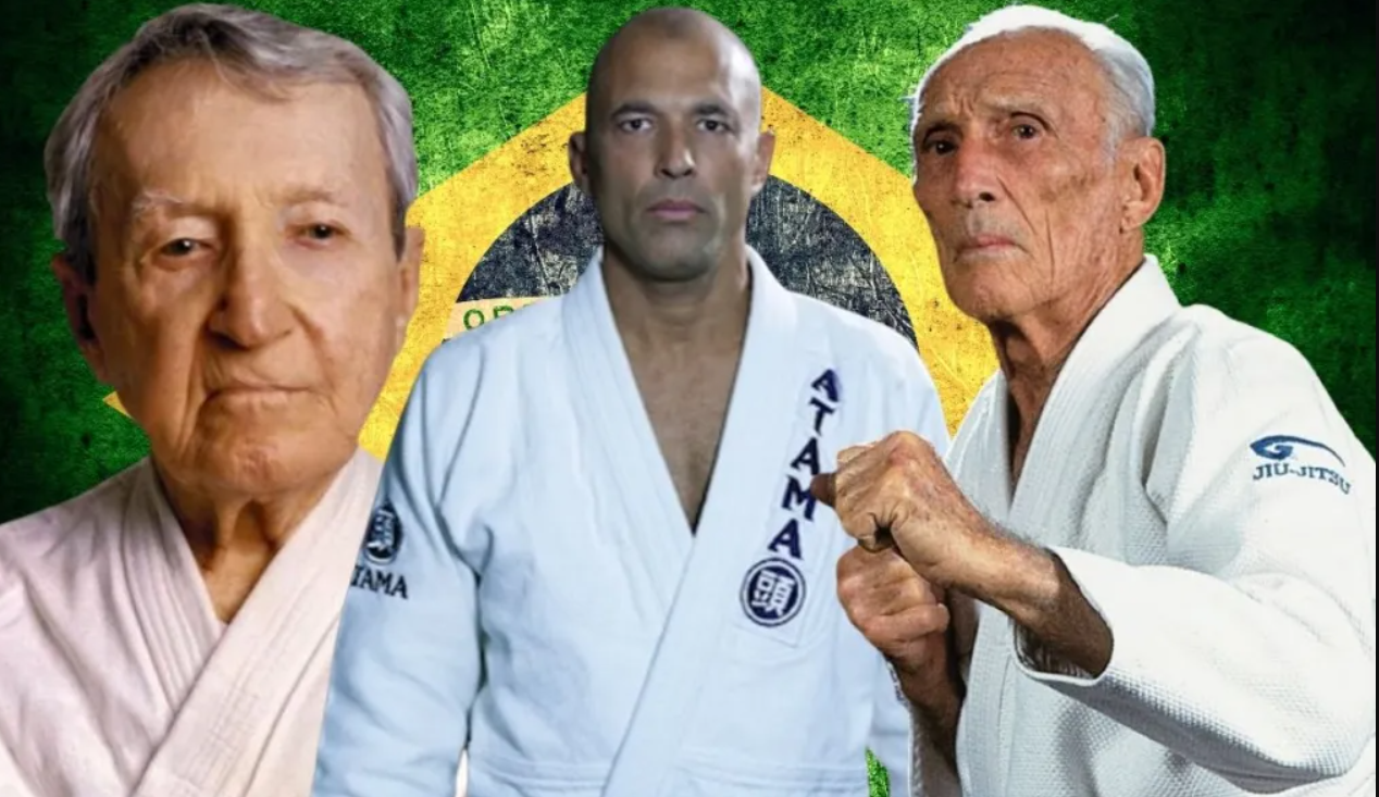 Rolls Gracie, @rollesgracie Carlos Gracie Jr., Helio Gracie and  @ricksongraciejj when they returned from the Sambo Pan American…