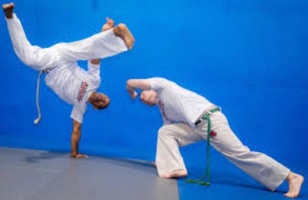 Capoeira moves acrobatics
