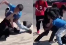 Teen Uses Double Leg to Defend Against Bully, but Puts Down His Backpack First