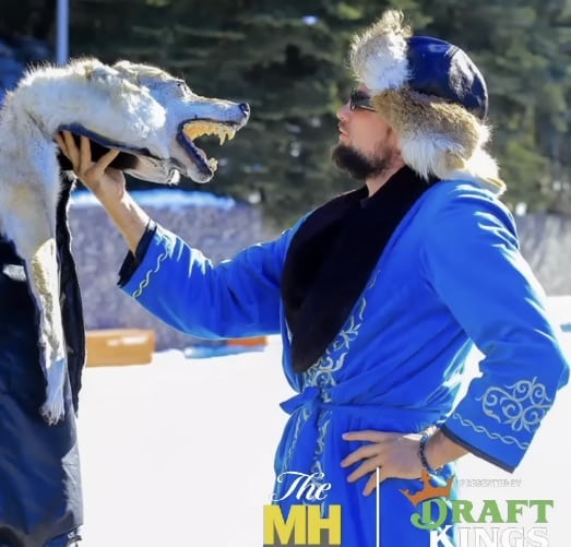Craig Jones takes pictures dressed in Kazakhstani culture in snow circumstances 