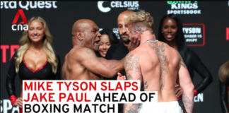 VIDEO: Tyson SLAPS Jake Paul at Weigh Ins, People Go Crazy!