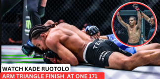 WATCH Kade Ruotolo Arm Triangle ONE 171 Showstopper Submission!