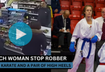 WATCH: Karate Black Belt Turns High Heels into a Weapon to Stop Shop Robber