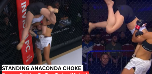 MMA Ref Misses First Tap in Standing Anaconda Choke, Fighter Forced to Tap Again