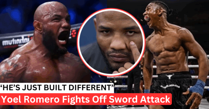 BKFC Fighter Stabs Yoel Romero With Samurai Sword—And Gets Away With It