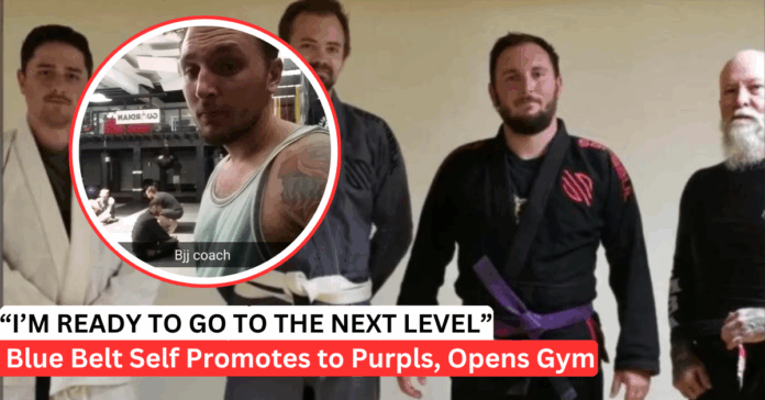 Another Belt Self Promotion in BJJ - From Blue to Purple to Gym Owner Overnight?