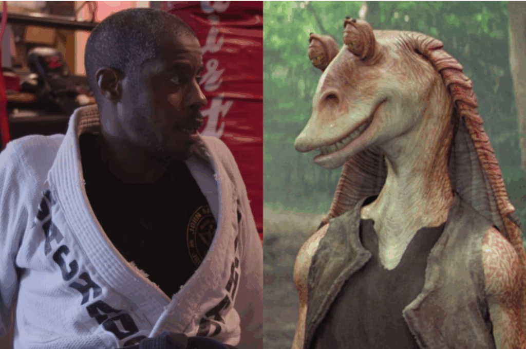 Jar Jar Binks BJJ Black Belt—Actor Ahmed Best trains with Rigan Machado