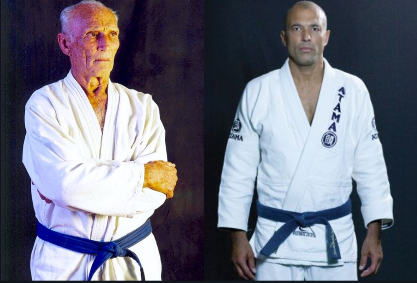 Helio and Royce Gracie Navy Belt BJJ