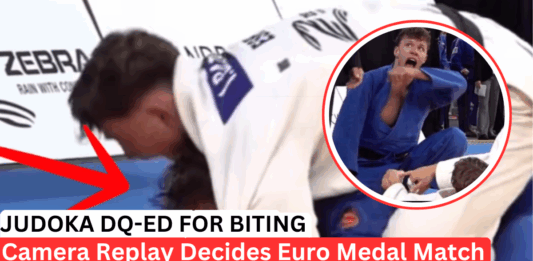 Judoka Disqualified For Biting — Eurpean Medal On The Line, Match Over