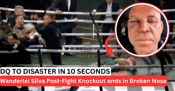Wanderlei Silva Post-Fight Knockout Turns A Boxing Match Into A Boss Fight