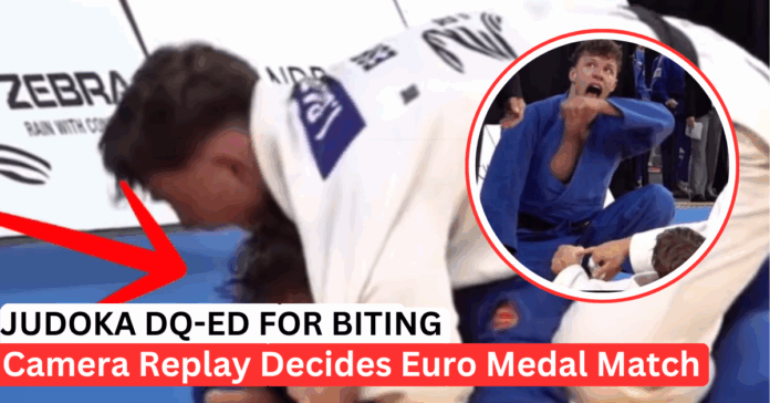 Judoka Disqualified For Biting — Eurpean Medal On The Line, Match Over